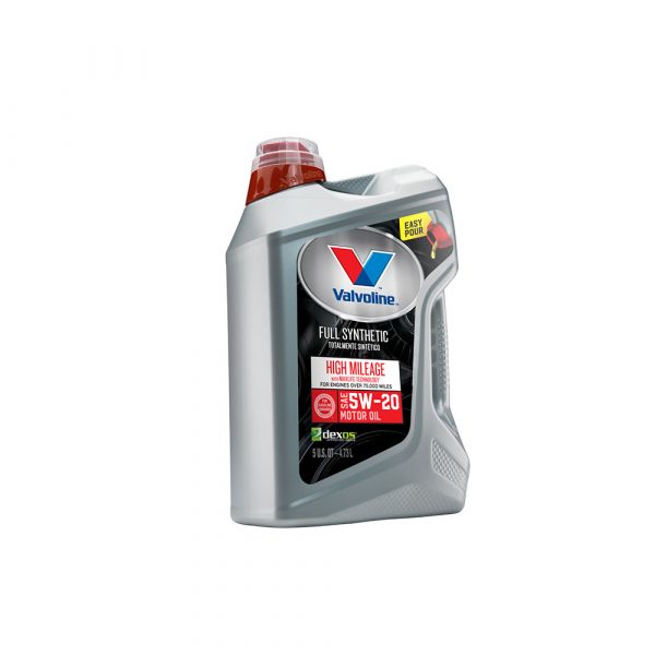 Valvoline Full Synthetic High Mileage with MaxLife Technology SAE 5W-20 Motor Oil – Easy Pour 5 Quart